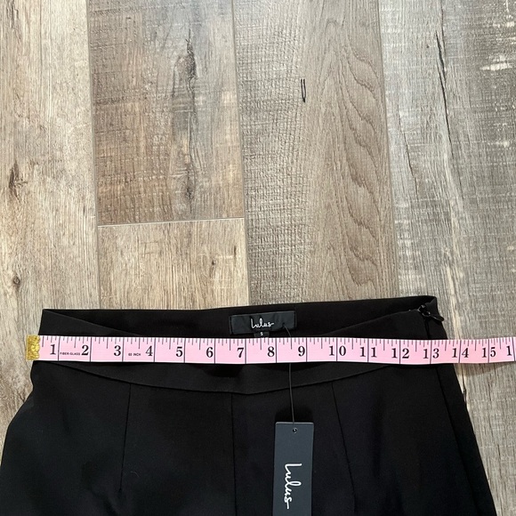 Lulu's Catch a Crush Black Fringe Hem Cropped Pants Sz S NWT - Picture 10 of 13